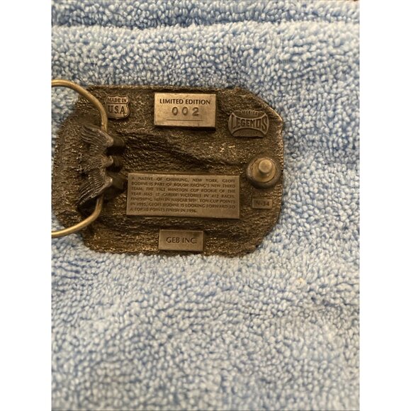 VINTAGE NASCAR GEOFF BODINE 7 LIMITED EDITION 002‎ BELT BUCKLE AMERICAN LEGENDS - Picture 4 of 10